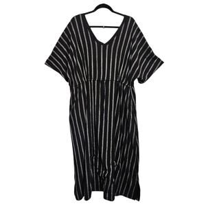 Ulla Popken Day Dress‎ Striped Black Size 20/22